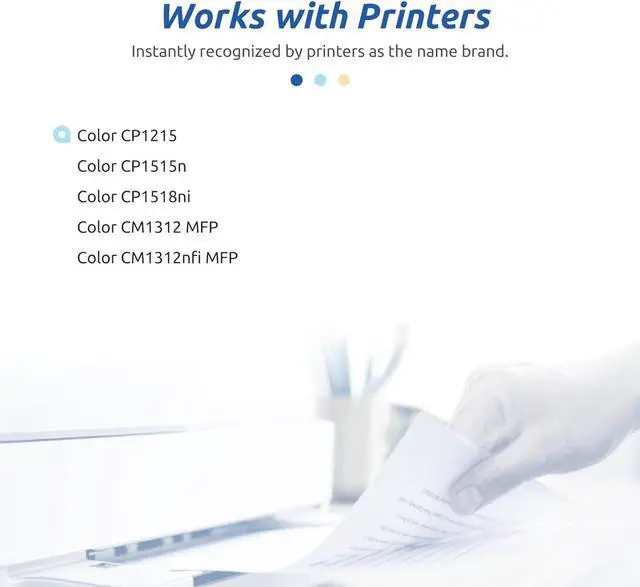 Alt view image 2 of 6 - INK E-SALE Remanufactured Toner Cartridge Replacement for HP 125A CB540A CB541A CB542A CB543A Canon 116 Toner 4 packs Set for HP LaserJet CP1215 CP1518ni CP1515n CM1312nfi CM1312 MFP Printer