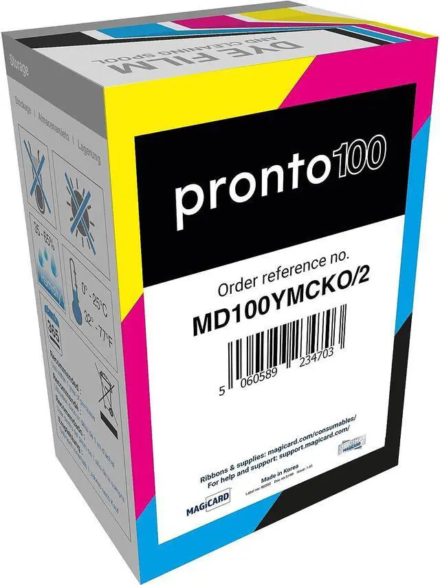 Main image of Magicard Pronto100 MD100YMCKO Ribbon with CardPresso Software