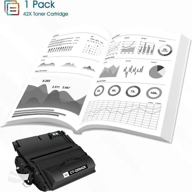 Alt view image 4 of 6 - Cool Toner Compatible Toner Cartridge Replacement  42X Q5942X Q1338A Q5942  4250TN 4250N 4250DTN 4350N 4350TN 4350DTN Printer-1PK