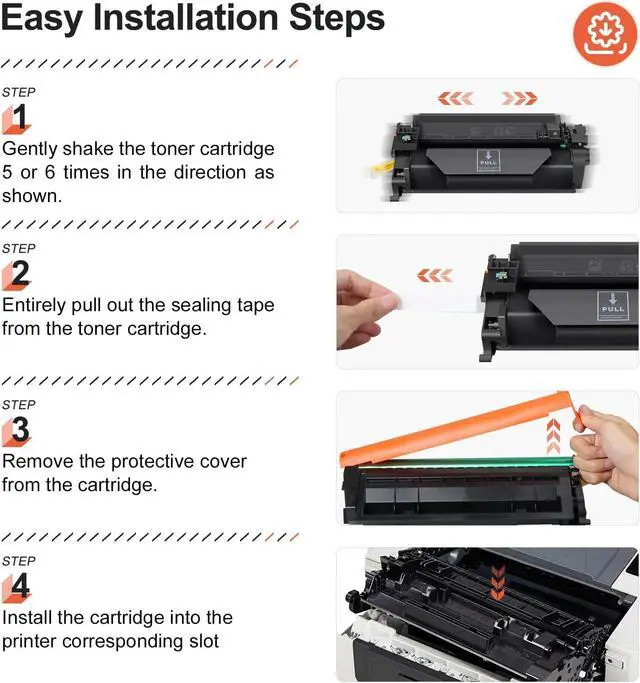 Alt view image 5 of 6 - v4ink 4PK CF226A Toner Cartridge Compatible Replacement for HP 26A 26X CF226A Toner Cartridge Black for HP Pro M402n M402dn M402dw M402d MFP M426dw M426fdw M426fdn Printer