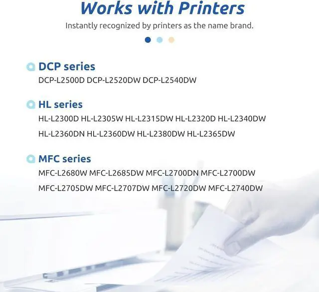Alt view image 2 of 6 - INK E-SALE Compatible Toner Cartridge Replacement  TN660 TN630 use for MFC-L2700DW HL-L2340DW HL-L2300D HL-L2380DW DCP-L2540DW DCP-L2520DW MFC-L2740DW MFC-L2720DW (4 Pack Black, Design V3)
