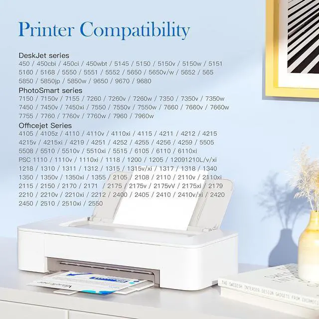 Alt view image 2 of 6 - Valuetoner Remanufactured Ink Cartridge Replacement  56 & 57 C9321BN C6656AN C6657AN for Deskjet 5850 5650 5150, Photosmart 7150 7260 7350 7960, PSC 2510 Printer (2 Black, 1 Tri-Color, 3 Pack)