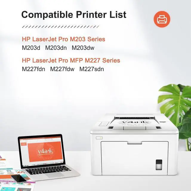 Alt view image 2 of 6 - v4ink 3PK Compatible Replacement  30X 30A CF230X Toner 32A CF232A Drum Black Combo Set  Laserjet Pro MFP M227fdw M227fdn M227sdn M227 M203dw M203d M203dn M203 Printer  1 Drum + 2 Toners