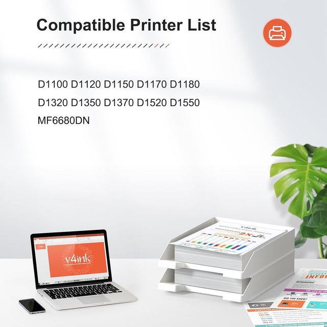 Alt view image 2 of 6 - v4ink 2PK Compatible Toner Cartridge Replacement for Canon 120 CRG-120 2617B001AA Toner High Yield Black Ink for Canon ImageCLASS D1100 D1120 D1320 D1350 D1150 D1180 D1170 D1370 Printer