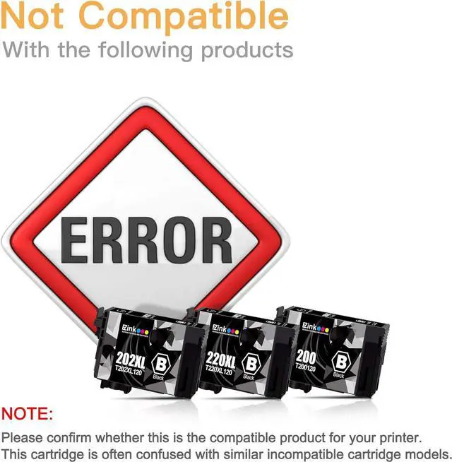 Alt view image 3 of 6 - E-Z Ink (TM Remanufactured 212XL Ink Cartridge Replacement  212 Ink 212 XL T212 to use with Workforce WF-2830 WF-2850 Expression Home XP-4100 XP-4105 Printer New Upgraded Chips (2 Black)