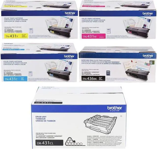 Main image of Brother MFC-L8900CDW Toner Cartridge Set (TN436BK & TN431CL) with Drum Unit (DR431CL)