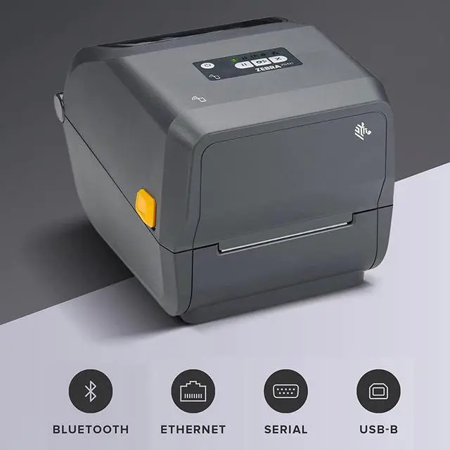 Alt view image 4 of 6 - Ze bra ZD621 300dpi Thermal Transfer Desktop Printer, Print Width 4 inch, 6 IPS - Serial, USB, Ethernet, Bluetooth Connectivity ZD621t