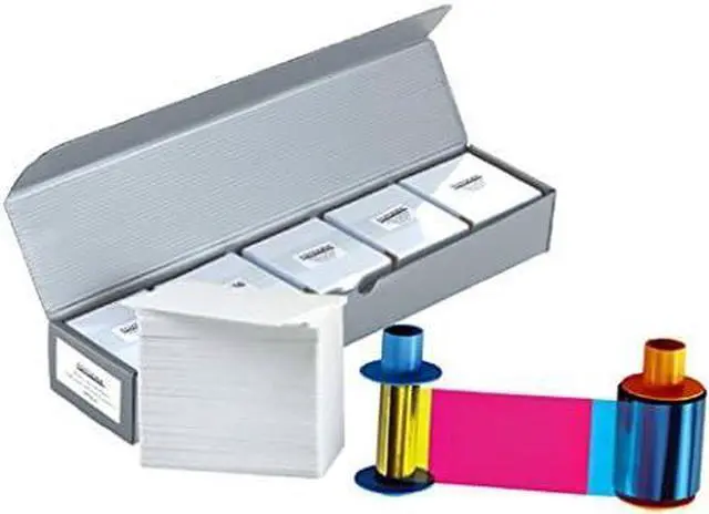 Main image of Fargo 45210 YMCKOK Color Ribbon + 500 PVC Cards