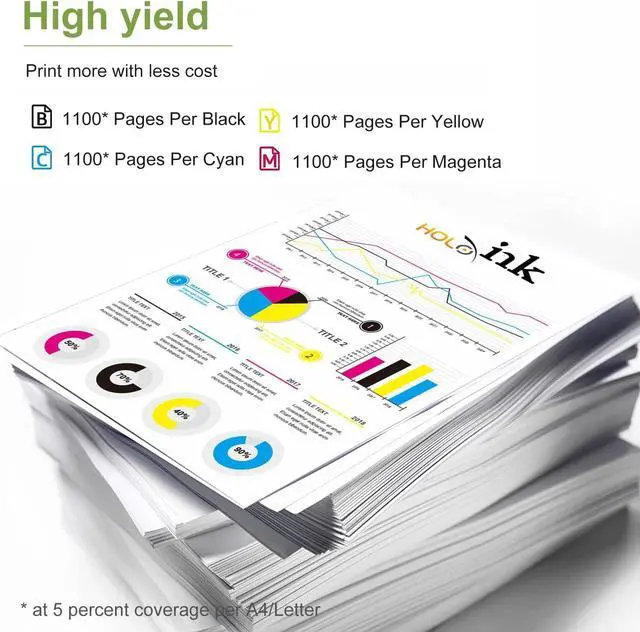 Alt view image 3 of 6 - 822XL Ink Cartridges Remanufactured Replacement  822 822 XL T822 Ink Cartridges for Workforce Pro WF-4833 WF-3820 WF-4820 WF-4830 WF-4834 Printer (Black Cyan Magenta Yellow)