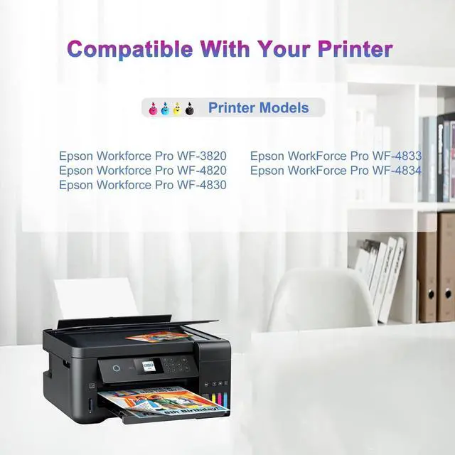 Alt view image 2 of 7 - 822XL Remanufactured 822XL Ink Cartridges 822XL Printer Ink Epson Workforce Pro WF-3820 WF-4820 WF-4830 WF-4833 WF-4834 Printer (3BCMY,6 Pack)
