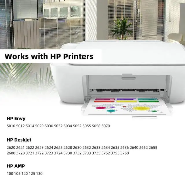 Alt view image 2 of 7 - 65XL Color Ink Cartridge Replacement  Ink 65 XL HP65 HP65XL Cartridges  DeskJet 3755 3700 3752 3772 3720 3723 2600 2621 2622 2652 2655 2640 Envy 5055 5000 5052 5010 5070 Printers (2-Pack)