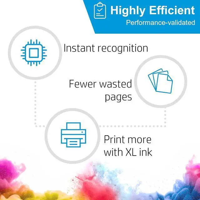 Alt view image 5 of 7 - 63XXL 63XL Ink Cartridge Combo Pack | High Yield Ink 63 63XL Black/Color Works for Envy 4520 for Officejet 3830 4650 5255 Series Printer