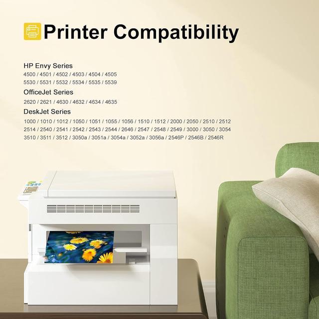 Alt view image 3 of 6 - 61XL Black Ink Cartridges High Yield Replacement  61XL Ink Work with Envy 4500 5530, Deskjet 2540 1056 1510 1000 1010, Officejet 4630 2620 4635 Series Printer (2 Black)