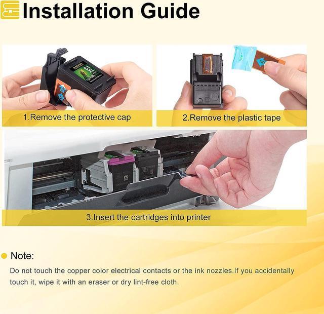 Alt view image 6 of 6 - 61XL Black Ink Cartridges High Yield Replacement  61XL Ink Work with Envy 4500 5530, Deskjet 2540 1056 1510 1000 1010, Officejet 4630 2620 4635 Series Printer (2 Black)