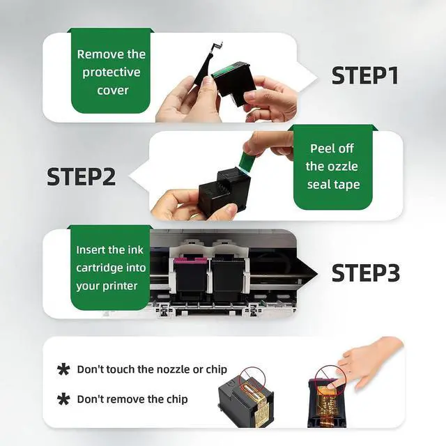 Alt view image 5 of 6 - Economink Remanufactured Ink Cartridge Replacement  Ink 67 67XL for Envy 6055 6000 6052 6032 6022 for Pro 6455 for DeskJet 2755 2722 2700 2732 2752 2725 2724 2710
