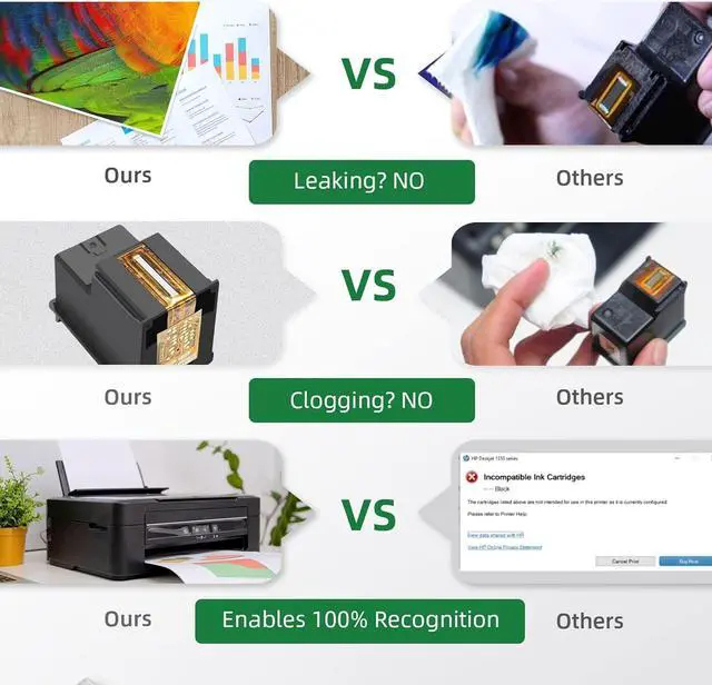 Alt view image 3 of 6 - Economink Remanufactured Ink Cartridge Replacement  Ink 67 67XL for Envy 6055 6000 6052 6032 6022 for Pro 6455 for DeskJet 2755 2722 2700 2732 2752 2725 2724 2710