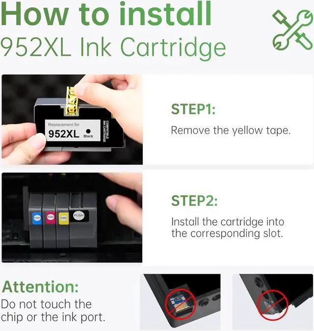 Alt view image 5 of 7 - LEMERO 952XL 952 Ink Cartridge Compatible Ink Cartridge Replacement 952XL 952 XL for Officejet Pro 8710, 8720, 8715 8740 8200 8730 8702 7740 7720 8210 (Black Cyan Magenta Yellow, 4 Pack)