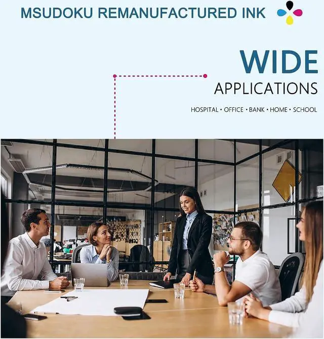 Alt view image 6 of 7 - Msudoku 802Xl Ink Cartridges Remanufactured 5 Pack Replacement  802 802Xl Ink Cartridges Combo Pack T802XL T802 Use with Workforce Pro F-4730 WF-4740 WF-4734, EC-4020 EC-4030 Printers