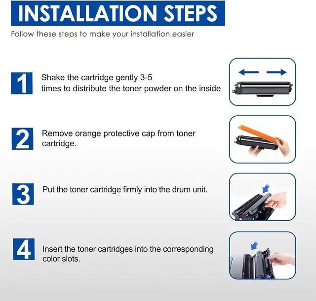 Alt view image 6 of 7 - TN-223 TN227 2BK/C/M/Y Toner Cartridge 5 Pack Replacement for Brother TN223BK, TN223C, TN223M, TN223Y Toner Cartridge MFC-L3770CDW MFC-L3710CW HL-3210CW HL-3230CDW HL-3270CDW HL-3290CDW Printer
