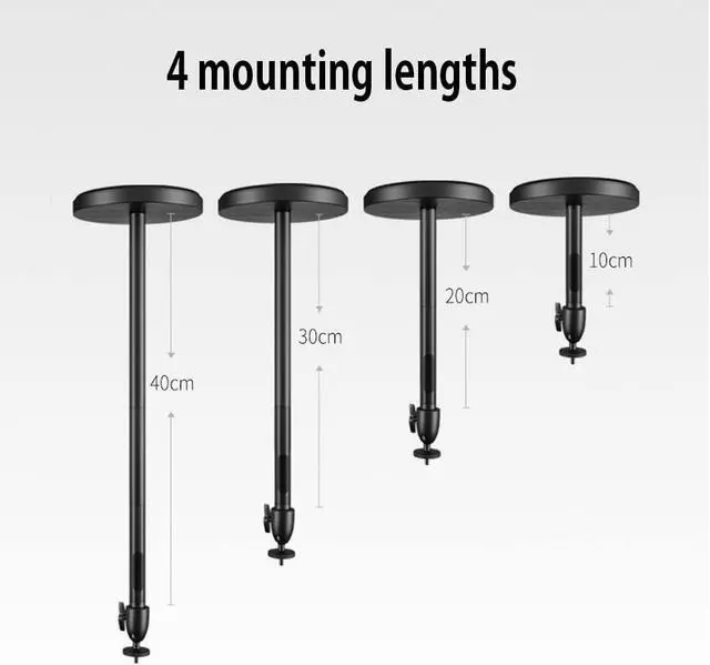 Alt view image 3 of 6 - Universal Projector Mount - Ceiling, Wall, or Stand - 360 Rotatable, 4 Height Adjustments, 5kg Load Capacity