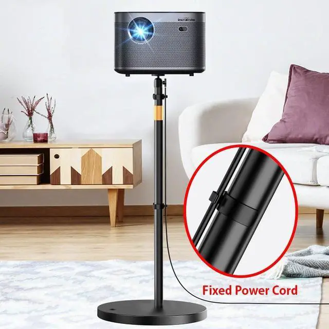 Alt view image 5 of 7 - Projector Stand, 360° Swivel, Sofa Against Wall Hidden Stand, Height Adjustable, Mini Ceiling Wall Mount Projector Mount Bracket, Compatible with Home Office Video Vlog DVR Camera