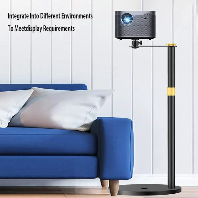 Alt view image 7 of 7 - Projector Stand, 360° Swivel, Sofa Against Wall Hidden Stand, Height Adjustable, Mini Ceiling Wall Mount Projector Mount Bracket, Compatible with Home Office Video Vlog DVR Camera