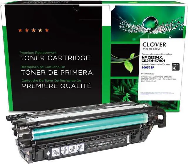 Main image of Clover Remanufactured Toner Cartridge Replacement for HP CE264X (HP 646X) | Black | High Yield, 17000