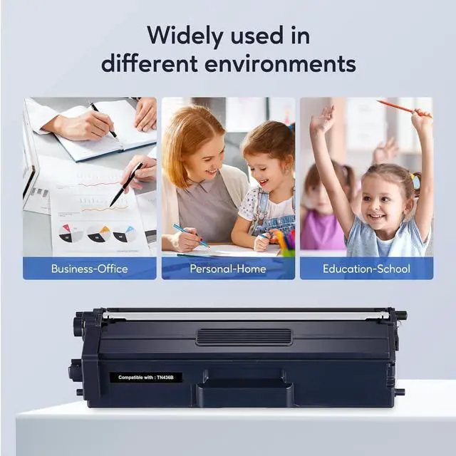 Alt view image 4 of 6 - Compatible Toner Cartridge Replacement for Brother TN436 TN 436 TN436BK TN433 TN431for Brother HL-L8360CDW HL-L8260CDW MFC-L8900CDW MFC-L8690CDW Printer (Cyan, Yellow, Magenta, Black, 4 Pack)