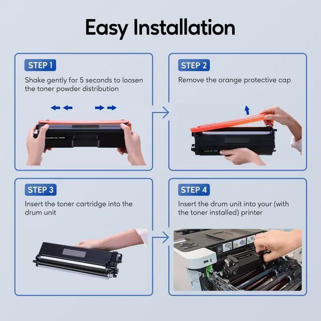 Alt view image 5 of 6 - Compatible Toner Cartridge Replacement for Brother TN436 TN 436 TN436BK TN433 TN431for Brother HL-L8360CDW HL-L8260CDW MFC-L8900CDW MFC-L8690CDW Printer (Cyan, Yellow, Magenta, Black, 4 Pack)