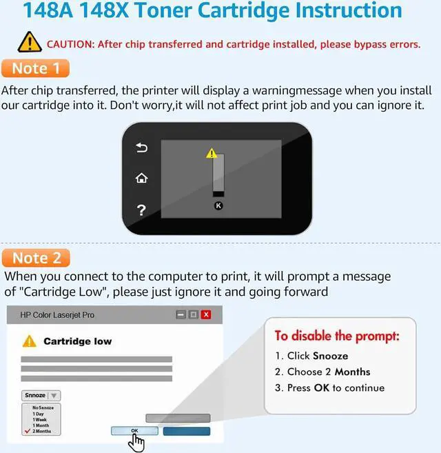 Alt view image 6 of 7 - Ennovor Tounker 148X Toner Cartridges Compatible for HP 148A 148X Black High Yield Toner Cartridge W1480X Replacement fot HP Laserjet Pro 4001dw 4001dn 4001n MFP 4101fdw 4101fdn Series Printers