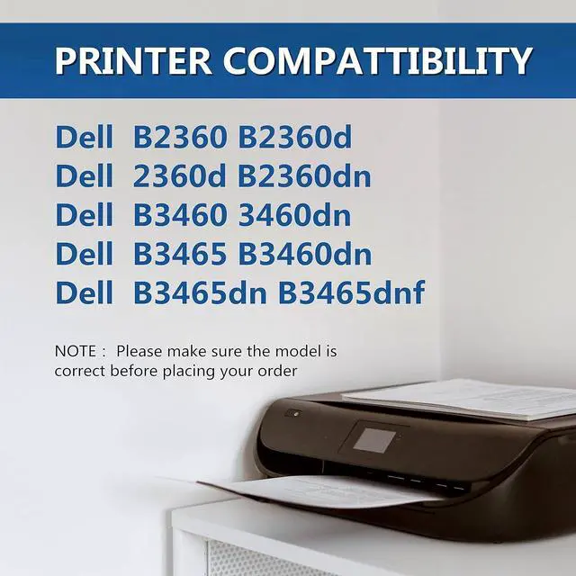 Alt view image 2 of 6 - Ennovor Compatible M11XH B2360 Toner Cartridge Replacement for Dell B2360dn Toner Cartridge for Dell B2360 B3460 B3465 B2360d B2360dn B3460dn B3465dn B3465dnf 2360d 3460dn(Black,3 Packs,8500 Pages)