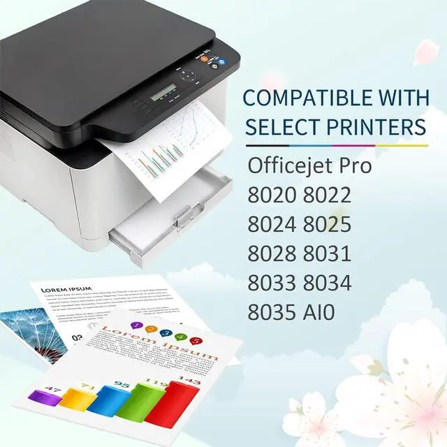 Alt view image 2 of 7 - Compatible  910 Ink Cartridges Replacement  910 910XL with Officejet Pro 8020 8022 8024 8025 8028 Al0,Large Capacity Cartridges Combo Pack