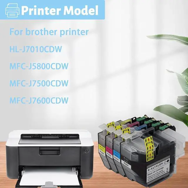 Alt view image 2 of 7 - Ink Cartridge for Brother LC417XL High Yield,CompatibleJ7010CDW J5800CDW J7500CDW J7600CDW Printer Page Yield Up to 6000 Pages Black,5000 Pages Color Combo Pack