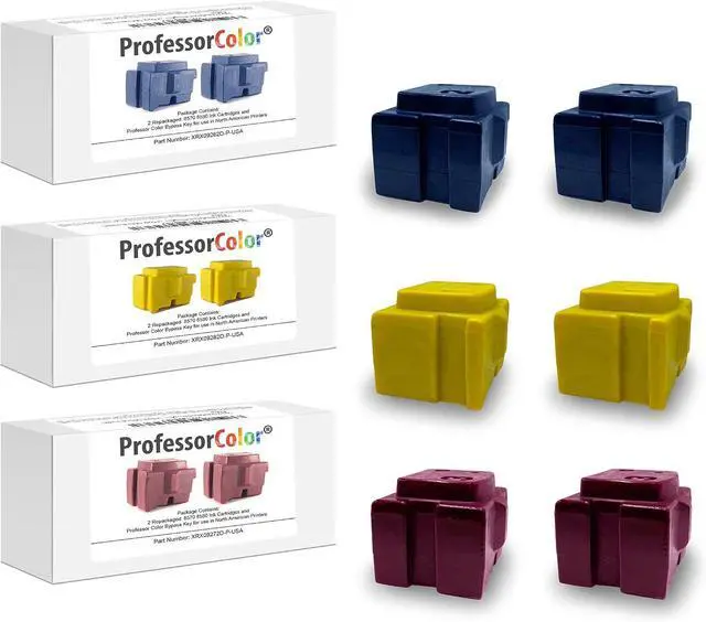 Main image of ColorQube 8570 or ColorQube 8580 Ink Replaces 108R00926 108R00927 108R00928 (6 Repackaged OEM Inks), Bundle Includes Bypass Key for use in North American Printers - 13,200 Pages