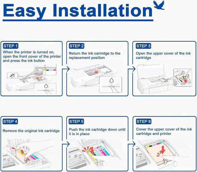 Alt view image 6 of 7 - LC135XL High Yield Ink Cartridges,Compatible for Brother LC137XL BK LC135 C M Y Ink Cartridges,Work for Brother DCP-J4110DW MFC-J4410DW J4510DW J4710DW Printers Como Pack