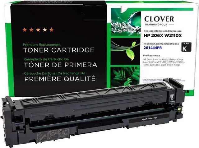 Main image of Clover Remanufactured Toner Cartridge Replacement for HP W2110X (HP 206X) High Yield | Black
