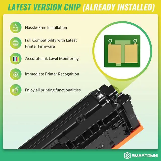 Alt view image 2 of 7 - Ennovor 206A Toner Cartridges 4 Pack (with Chip) Works with HP Color Pro MFP M283fdw M283cdw, Pro M255dw M255nw, MFP M282nw M283 M282 M255 Printer | W2110A W2111A W2112A W2113A 206X W2110X