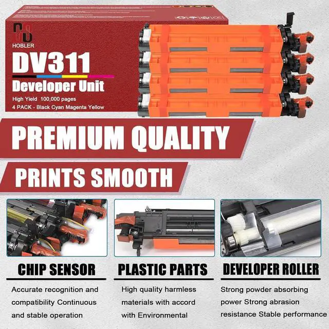 Alt view image 4 of 7 - VERIMP DV311 Developer Unit Compatible for Konica Minolta DV-311 A0XV03D A0XV0KD A0XV0ED A0XV08D Developer Unit Work for Bizhub C220 C280 C360 C7722 C7728 Printers 1 Black Pack