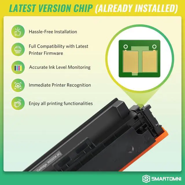 Alt view image 2 of 7 - 414A Toner Cartridges 4 Pack (with Chip) Works with Color Pro MFP M479fdw M479fdn M454dw M454dn M479dw M455dn M479 M454, Enterprise Laser Jet M455dn M480f Printer | W2020A W2021A W2022A W2023A 414X