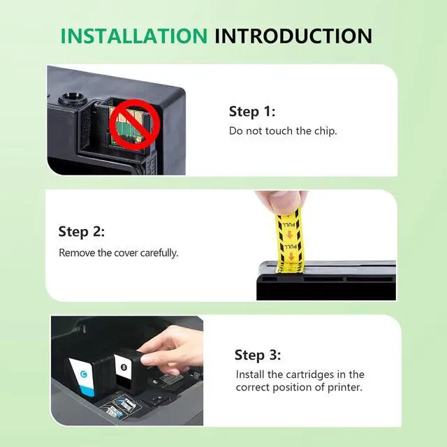 Alt view image 7 of 7 - Ennovor 962XL 962 Ink for HP 962XL Ink Cartridges Combo Pack Compatible for HP Ink 962xl Black and 962 Color Combo Pack Work for HP Office Jet Pro 9010 Ink Cartridges 9020 9015 9018 Printers (4 Pack)