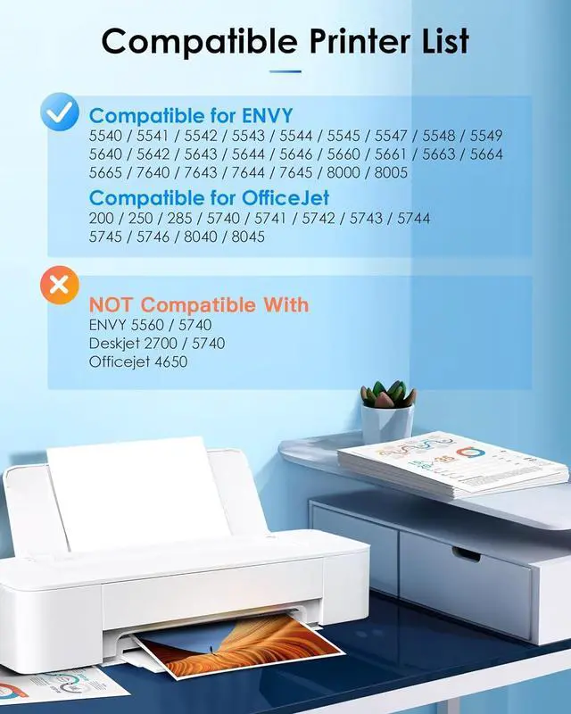 Main image of 62 Ink Cartridge Replacement for HP Ink 62 HP 62 62XL Works with Envy 5540 5549 5640 5660 7640 7645 OfficeJet Mobile 250 200 OfficeJet 5740 5741 8040 Printer (2 Pack)