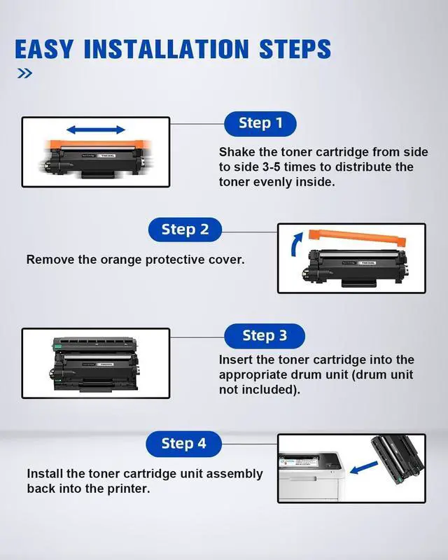Alt view image 6 of 7 - Ennovor TN830XL Black Toner Cartridge Replacement for Brother TN830 XL TN-830XL Toner Cartridge Work for Brother DCP-L2640DW HL-L2400D HL-L2405W HL-L2480DW HL-L2460DW MFC-L2820DW Printers (2-Black)