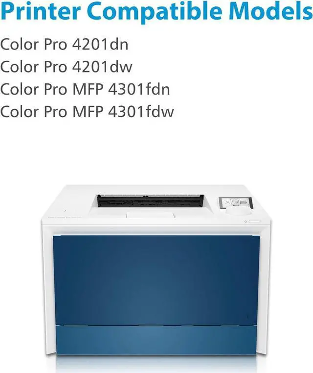 Alt view image 2 of 6 - 210X Toner Cartridge High Yield 4 Pack | with Chip 4301fdn 4301fdw Replacement for HP 210X 210A W2100X W2100A for Color Laserjet Pro 4201dn 4201dw Pro MFP 4301fdn 4301fdw Printer Ink