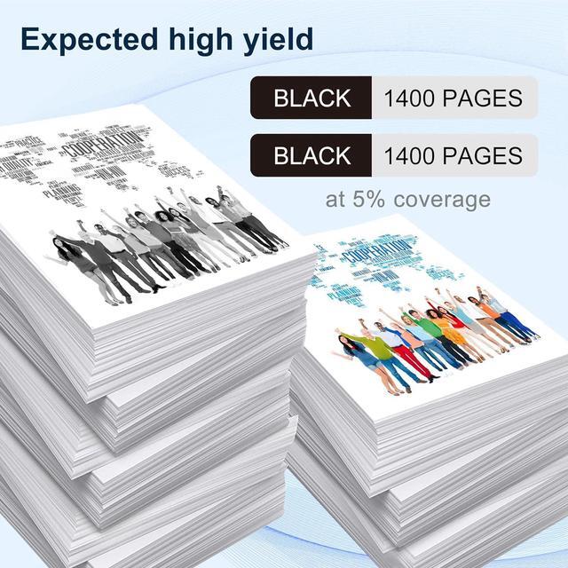 Alt view image 3 of 7 - Ennovor 202A Black Toner Cartridge Replacement for HP 202A CF500A Works with Color Laserjet Pro M254dw; Color Laserjet Pro MFP M281cdw, M281fdw Printer Ink (2-Pack)