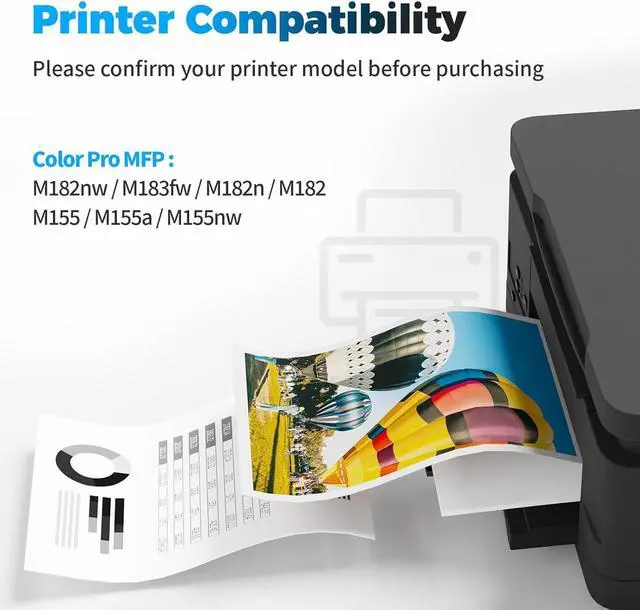Alt view image 2 of 6 - Ennovor 215A Toner Cartridges (with Chip) Compatible for HP 215A Toner Cartridges 4 Pack W2310A W2311A W2312A W2313A for Color Pro MFP M183fw M182nw M182 M183 M155 (Black Cyan Magenta Yellow)