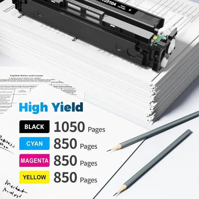 Alt view image 3 of 6 - Ennovor 215A Toner Cartridges (with Chip) Compatible for HP 215A Toner Cartridges 4 Pack W2310A W2311A W2312A W2313A for Color Pro MFP M183fw M182nw M182 M183 M155 (Black Cyan Magenta Yellow)