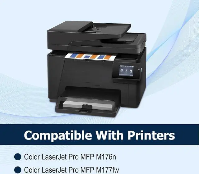Alt view image 2 of 6 - Ennovor OFFICE-COLOR Replacement for HP 130A Toner Cartridges Set Works with HP Color Laserjet pro MFP M177fw,M176n Printer Ink (Black,Cyan, Magenta, Yellow 4 Pack)