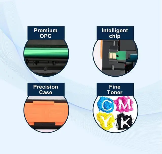 Alt view image 4 of 6 - Ennovor OFFICE-COLOR Replacement for HP 130A Toner Cartridges Set Works with HP Color Laserjet pro MFP M177fw,M176n Printer Ink (Black,Cyan, Magenta, Yellow 4 Pack)