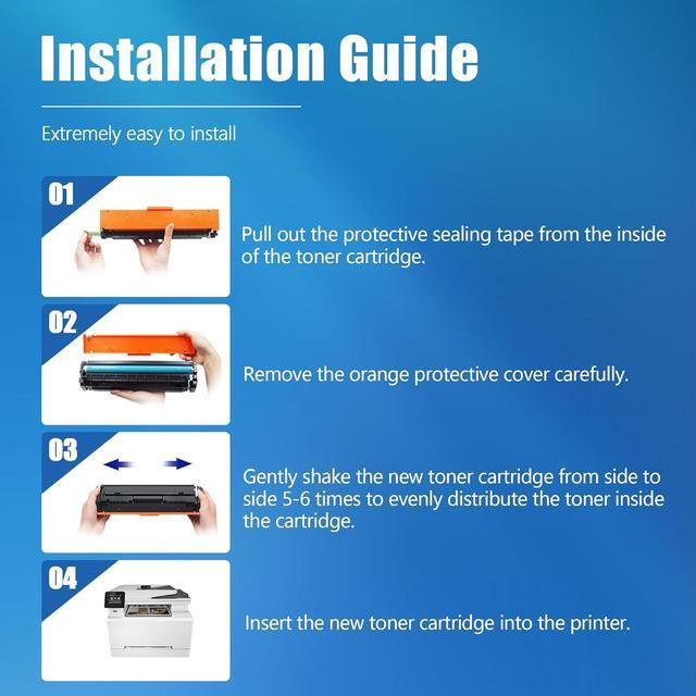 Alt view image 4 of 7 - Ennovor 202X Toner Cartridges 4 Pack - High Yield 202A Replacement for HP 202X Toner Color Laserj Pro MFP M281fdw Toner, M281cdw Toner, Color Laserj Pro M254 Series | CF500X