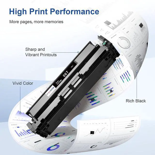 Alt view image 7 of 7 - Compatible 067 Toner Cartridge Replacement for Canon 067 067H CRG-067 MF656Cdw Toner Cartridge Set for Canon imageCLASS LBP632Cdw LBP633Cdw MF653Cdw MF654Cdw MF656Cdw Printer(with Latest Chip)